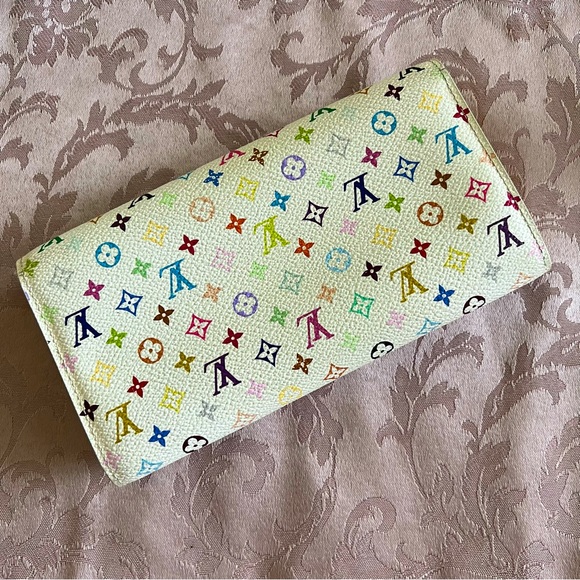 Authentic Louis Vuitton x Takashi Murakami Monogram Multicolore Sarah Wallet - Picture 3 of 17